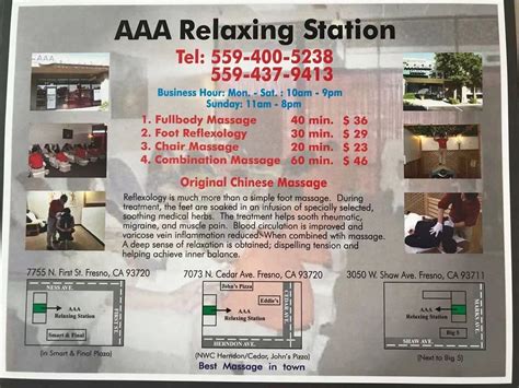 aaa massage fresno ca|AAA Relaxing Station .